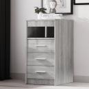 Sideboard mit Schubladen Grau Sonoma 40x50x76 cm Holzwerkstoff