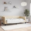 Tagesbett Creme 100x200 cm Stoff