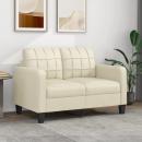 2-Sitzer-Sofa Creme 120 cm Kunstleder