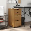 Rollschrank mit Schubladen MOSS Honigbraun Massivholz Kiefer