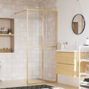 Duschwand für Begehbare Dusche mit ESG Klarglas Golden 80x195cm