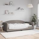 Tagesbett Taupe 100x200 cm Stoff