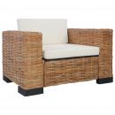 Sessel mit Kissen Natürliches Rattan