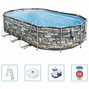 Bestway Power Steel Comfort Jet Series Pool-Set Oval 610x366x122 cm