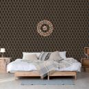 DUTCH WALLCOVERINGS Tapete Geometric Schwarz und Golden