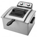 ProfiCook PC-FR 1038 Doppel-Fritteuse, 5 L, 3000 W, 30-Minuten-Timer, stufenlos, 2 Kontrollleuchten, inox (501038)