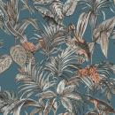 DUTCH WALLCOVERINGS Tapete Bird-of-Paradise Blau