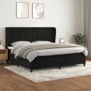 Boxspringbett mit Matratze Schwarz 200x200 cm Samt