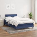 Boxspringbett mit Matratze Blau 120x200 cm Stoff