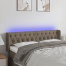 LED Kopfteil Taupe 147x16x78/88 cm Stoff