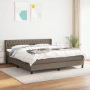 Boxspringbett mit Matratze Taupe 180x200 cm Stoff