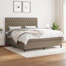 Boxspringbett mit Matratze Taupe 180x200 cm Stoff