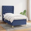 Boxspringbett mit Matratze Blau 80x200 cm Stoff