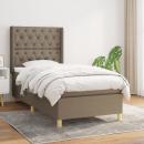 Boxspringbett mit Matratze Taupe 80x200 cm Stoff