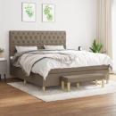 Boxspringbett mit Matratze Taupe 160x200 cm Stoff