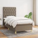 Boxspringbett mit Matratze Taupe 80x200 cm Stoff