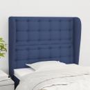 Kopfteil mit Ohren Blau 103x23x118/128 cm Stoff