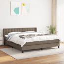 Boxspringbett mit Matratze Taupe 160x200 cm Stoff