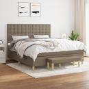 Boxspringbett mit Matratze Taupe 180x200 cm Stoff