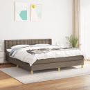 Boxspringbett mit Matratze Taupe 160x200 cm Stoff