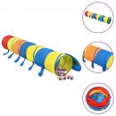 Spieltunnel mit 250 Bällen Mehrfarbig 245 cm Polyester