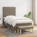 Boxspringbett mit Matratze Taupe 80x200 cm Stoff