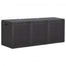 Garten-Aufbewahrungsbox 270 L Schwarz PP Rattan