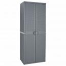 Gartenschrank Grau 65x45x172 cm PP Rattan