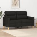 2-Sitzer-Sofa Schwarz 120 cm Stoff