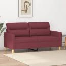 2-Sitzer-Sofa Weinrot 140 cm Stoff