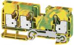ARDEBO.de Weidmüller A3C 10 PE Schutzleiter-Reihenklemme, PUSH IN, 10 mm², 1000 V, grün/gelb