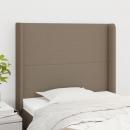 Kopfteil mit Ohren Taupe 83x16x118/128 cm Stoff