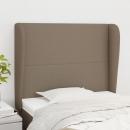 Kopfteil mit Ohren Taupe 83x23x118/128 cm Stoff