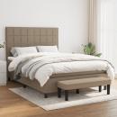 Boxspringbett mit Matratze Taupe 140x190 cm Stoff