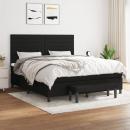 Boxspringbett mit Matratze Schwarz 180x200 cm Stoff