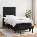 Boxspringbett mit Matratze Schwarz 90x190 cm Stoff