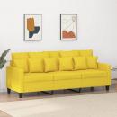 3-Sitzer-Sofa Hellgelb 180 cm Stoff