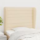 Kopfteil mit Ohren Creme 103x23x118/128 cm Stoff