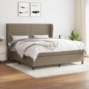 Boxspringbett mit Matratze Taupe 180x200 cm Stoff