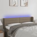 LED Kopfteil Taupe 147x16x78/88 cm Stoff