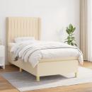 Boxspringbett mit Matratze Creme 100x200 cm Stoff