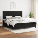 Boxspringbett mit Matratze Schwarz 200x200 cm Stoff