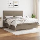 Boxspringbett mit Matratze Taupe 160x200 cm Stoff