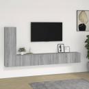 3-tlg. TV-Schrank-Set Grau Sonoma Holzwerkstoff