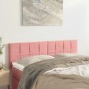 Kopfteile 2 Stk. Rosa 72x5x78/88 cm Samt