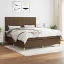 Boxspringbett mit Matratze Dunkelbraun 180x200 cm Stoff