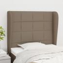 Kopfteil mit Ohren Taupe 103x23x118/128 cm Stoff 