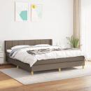 Boxspringbett mit Matratze Taupe 180x200 cm Stoff