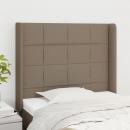 Kopfteil mit Ohren Taupe 93x16x118/128 cm Stoff