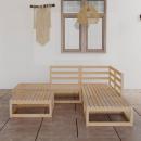 6-tlg. Garten-Lounge-Set Massivholz Kiefer